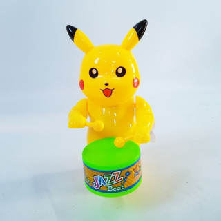 Đồ chơi Pikachu, con mèo đánh trống vặn cót dễ thương cho bé