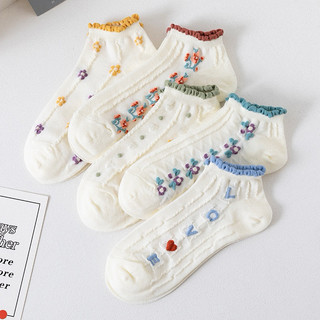 VỚ HOA NỀN TRẮNG MỚI SET 5 ĐÔI
