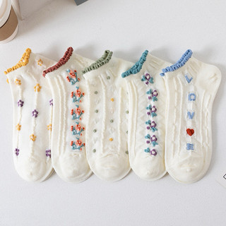 VỚ HOA NỀN TRẮNG MỚI SET 5 ĐÔI