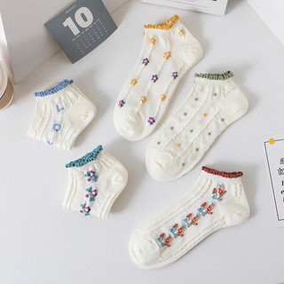 VỚ HOA NỀN TRẮNG MỚI SET 5 ĐÔI