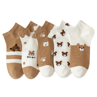 Vớ gấu nâu nữ set 5 đôi
