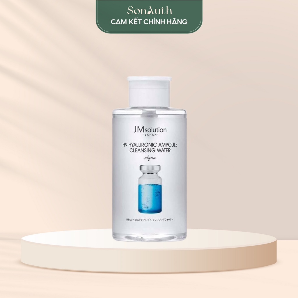 Nước tẩy trang JM Solution H9 Hyaluronic Ampoule Cleansing Water Aqua