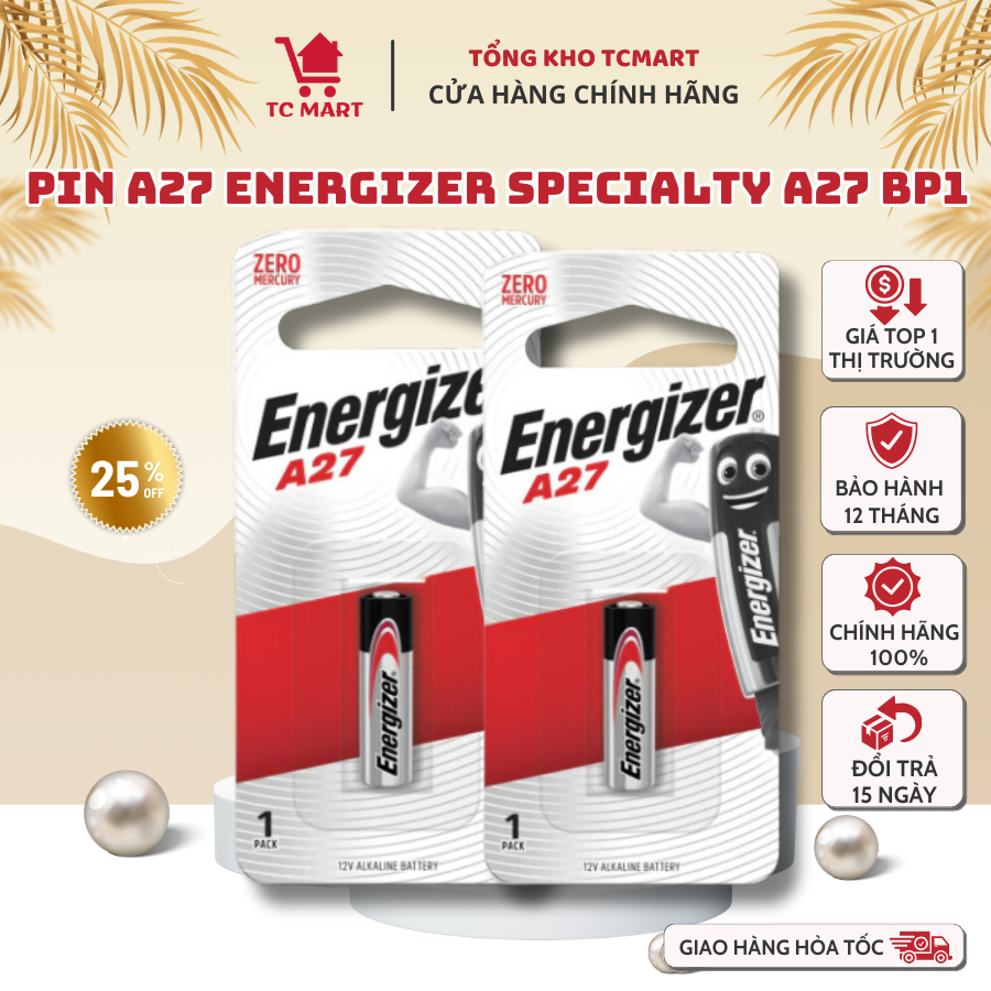 Pin A27 Energizer Specialty A27 BP1 - Vỉ 1 Viên
