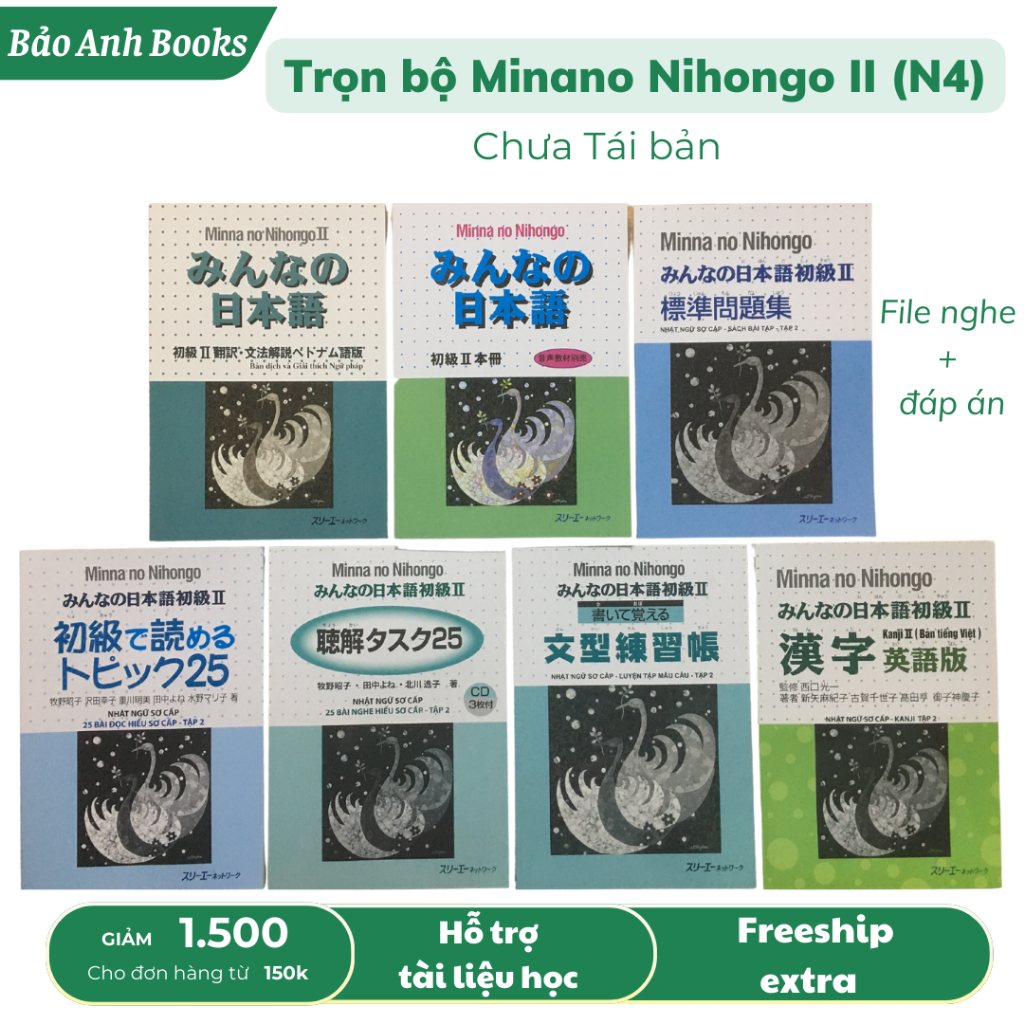Sách - Trọn Bộ Minna No Nihongo Sơ Cấp 2 - Dành Cho Trình Độ N4