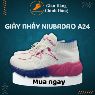 Giày thể thao Niubadao đế cao su non VAF, giày shuffle dance, dân vũ, chạy bộ, aerobic Mã A17