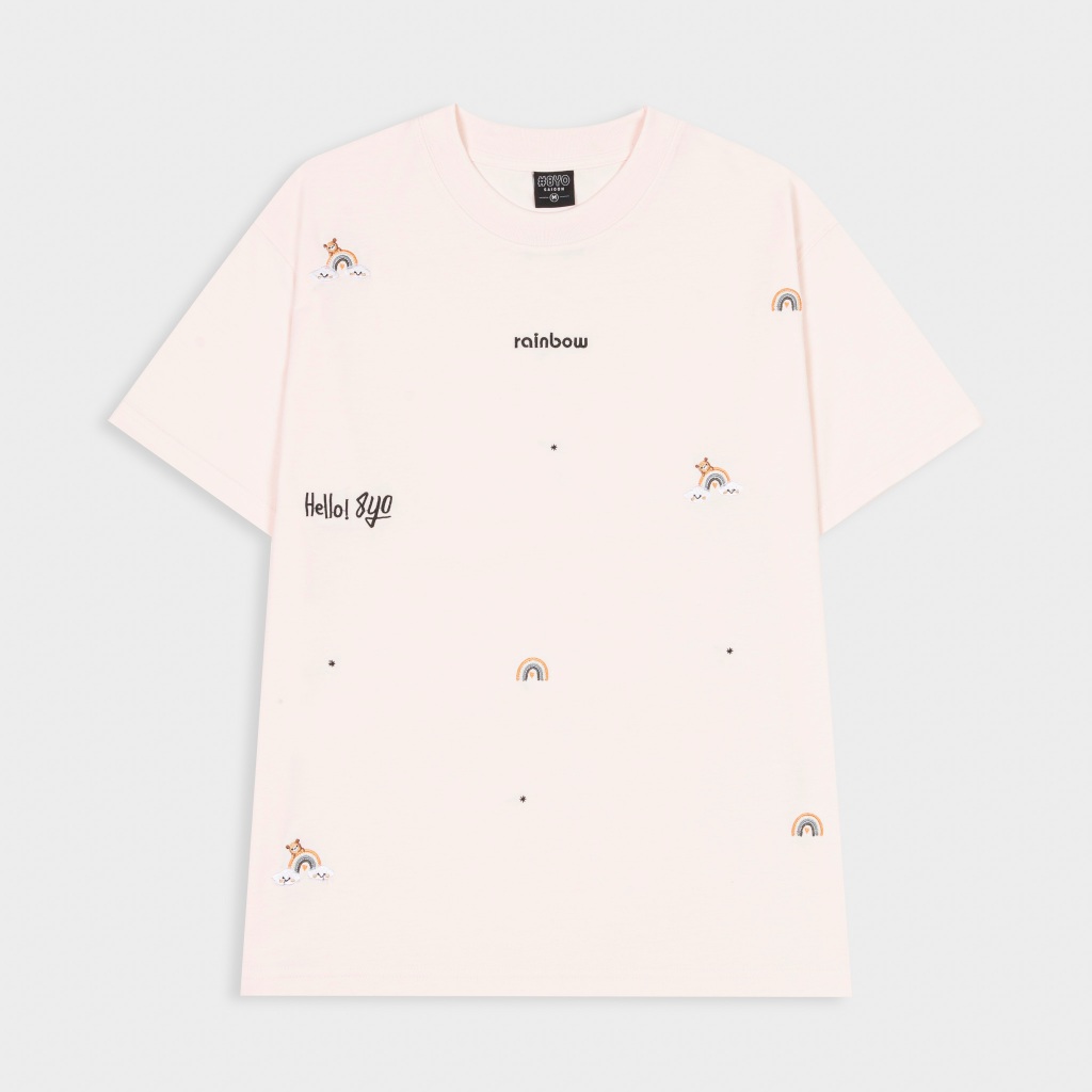 Áo Thun Thêu 8YO RAINBOW Tee Cotton Mềm Mịn Mát - Áo Phông Local Brand Unisex Nam Nữ Form Rộng | BigBuy360 - bigbuy360.vn