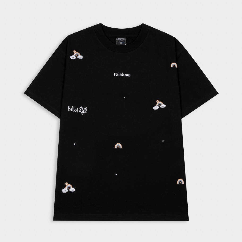 Áo Thun Thêu 8YO RAINBOW Tee Cotton Mềm Mịn Mát - Áo Phông Local Brand Unisex Nam Nữ Form Rộng | BigBuy360 - bigbuy360.vn