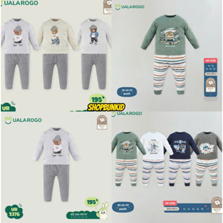 Bộ quần áo dài tay mỏng Uala Rogo từ 1-5 tuổi vải PETIT co giãn mềm mại thoáng mát 2355 2376 ualarogo bé trai gái