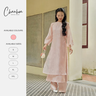 Áo dài cách tân 4 tà chất liệu vải voan tơ phối lụa ngọc cao cấp mềm mại