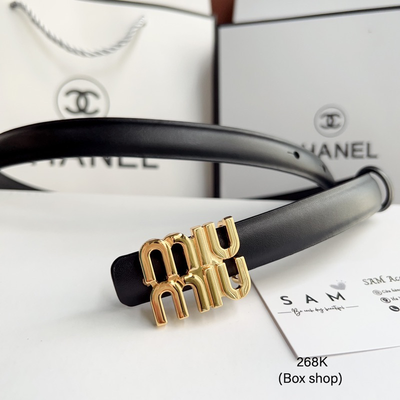 Thắt lưng nữ siêu cấp, thắt lưng nữ bản nhỏ 2.0cm mã MIU01