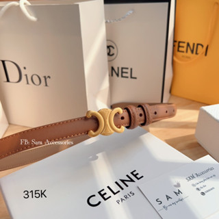 Thắt lưng nữ Celin bản nhỏ da thật 1.8cm, thắt lưng nữ hàng hiệu cao cấp