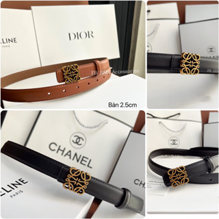 Thắt lưng nữ Lowe cao cấp màu nâu và đen, dây lưng nữ hàng hiệu bản 2.5cm (ảnh thật)