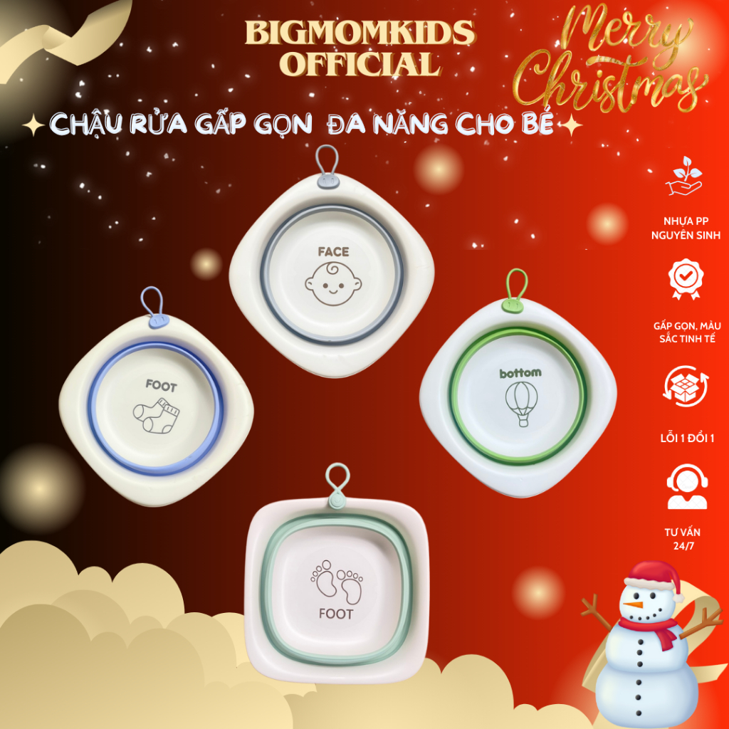 Chậu Rửa Bằng Nhựa Gấp Gọn Tiện Dụng Dành Cho Trẻ Nhỏ