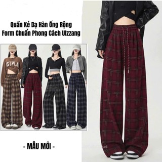 [HÀNG XỊN] Quần Ống Rộng Nữ Chất Dạ Đẹp siêu Mềm Mịn,Co Giãn ,Kẻ Caro MA702