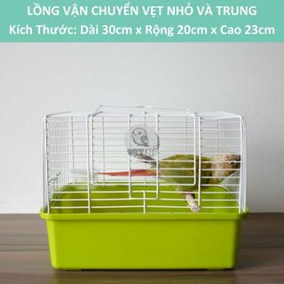Lồng Vận Chuyển Vẹt CỠ TRUNG (Kèm Vỉ Lót) - Dùng Cho Sun, Greencheek, Ngực Hồng, Monk, ...