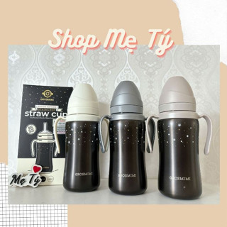 Bình tập uống / bình hút / bình ti sữa Grosmimi Inox ko gỉ giữ nhiệt Winter Edition 200ml / 300ml cho bé