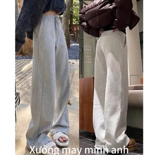  Quần Ống Rộng Nỉ LOẠI 1 Mẫu Mới Dày Dặn Mặc Ấm Gân Mông Tôn Dáng Phong Cách Trẻ Trung Năng Động MA708 