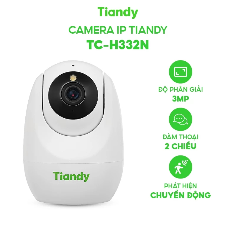 CAMERA WIFI TIANDY TC-H332N/ Camera Wifi Quay/Quét trong nhà 3MP Color Maker & hồng ngoại - Hàng Chí