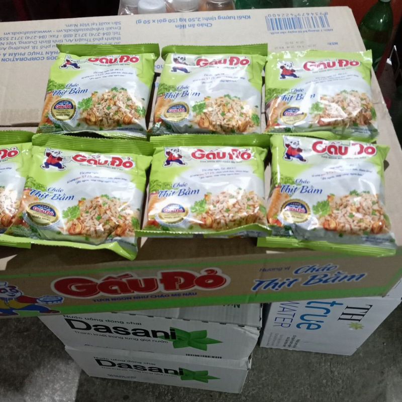 cháo gấu đỏ thùng 50gói . mì gấu đỏ