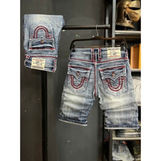 Quần Short Jean Nam Chữ U 	 QS2033-3912 Màu Xanh Bạc Chỉ Đỏ Chất Denim Dày Dặn Mẫu Mới 2025 Chi Tiết Như Hình K3 STORE
