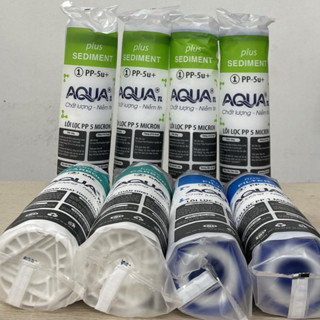 Combo 8 Lõi Lọc Nước 123 Aqua - Gồm 4 Lõi 1, 2 Lõi 2, 2 Lõi 3, Thay Thế Định Kỳ