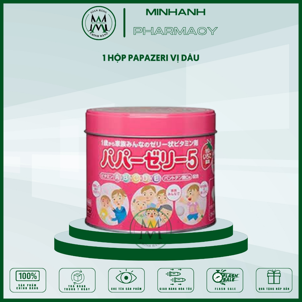 Kẹo dẻo bổ sung vitamin giúp trẻ ăn ngon miệng hơn tăng sức đề kháng Papazeri Nhật Bản