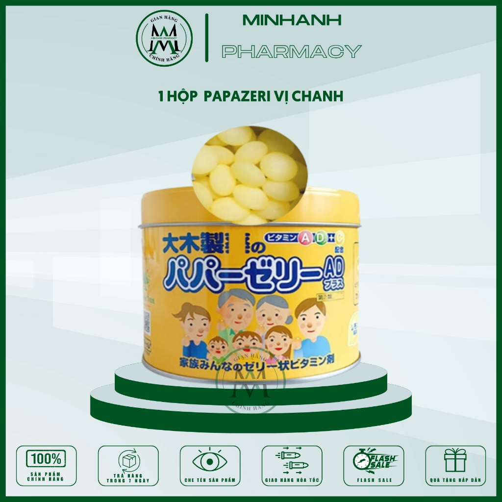Kẹo dẻo bổ sung vitamin giúp trẻ ăn ngon miệng hơn tăng sức đề kháng Papazeri Nhật Bản