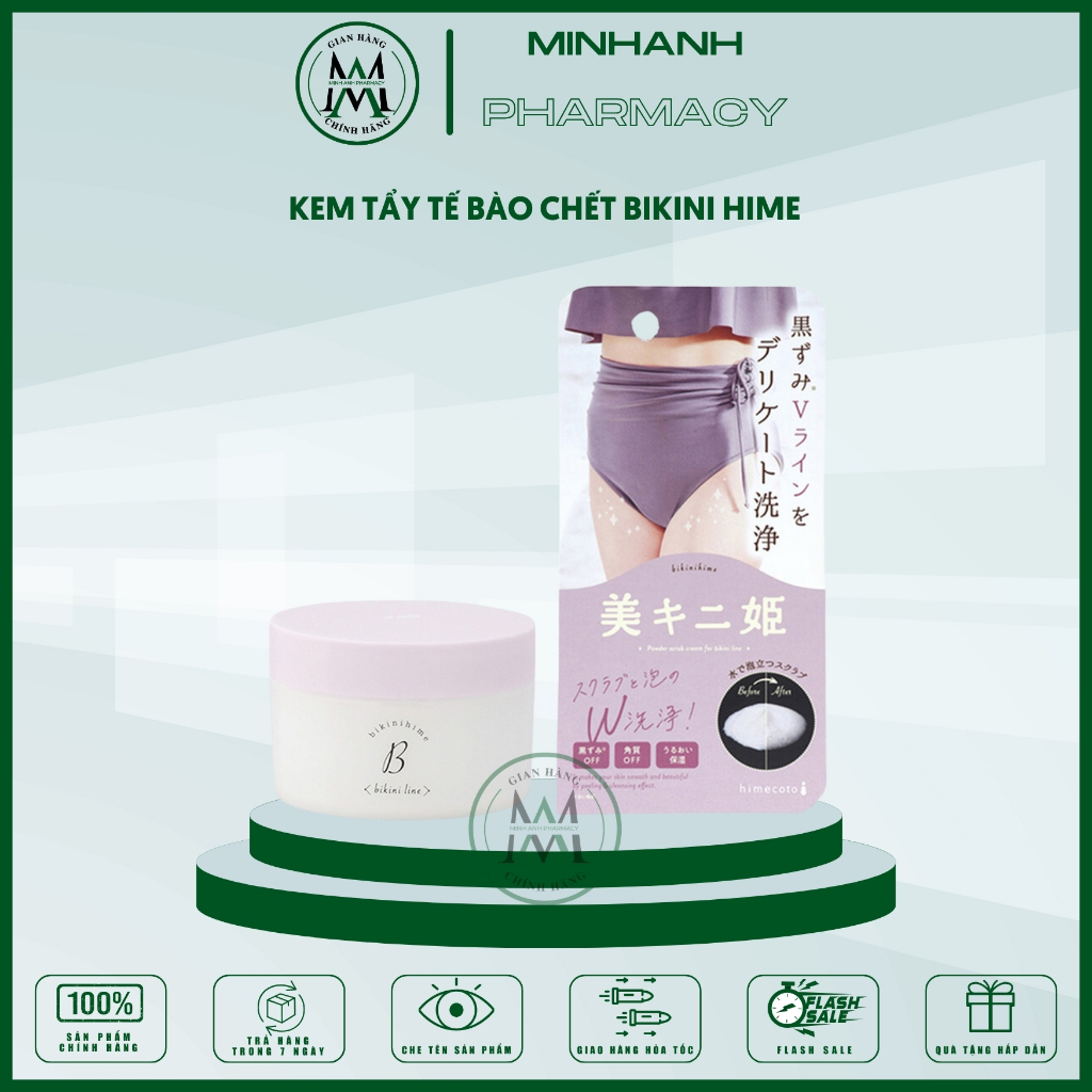 Kem tẩy tế bào chết Bikini hime dưỡng da giảm thâm vùng kín làm trắng vùng kín xe khít lỗ chân lông Nhật Bản