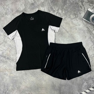 Bộ Đùi Nữ Big Size NaQi Phối Eo, Đồ Tập Nữ Từ 55 ~88kg, Quần 2 Lớp, Áo Thun Co Dãn 4 Chiều Tốt