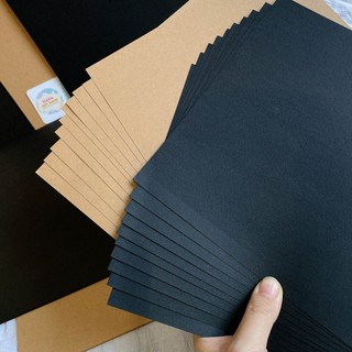  Giấy Đen - Giấy Kraft Dày A4 A3 Tờ Lẻ - Giấy Xi Măng Dày 