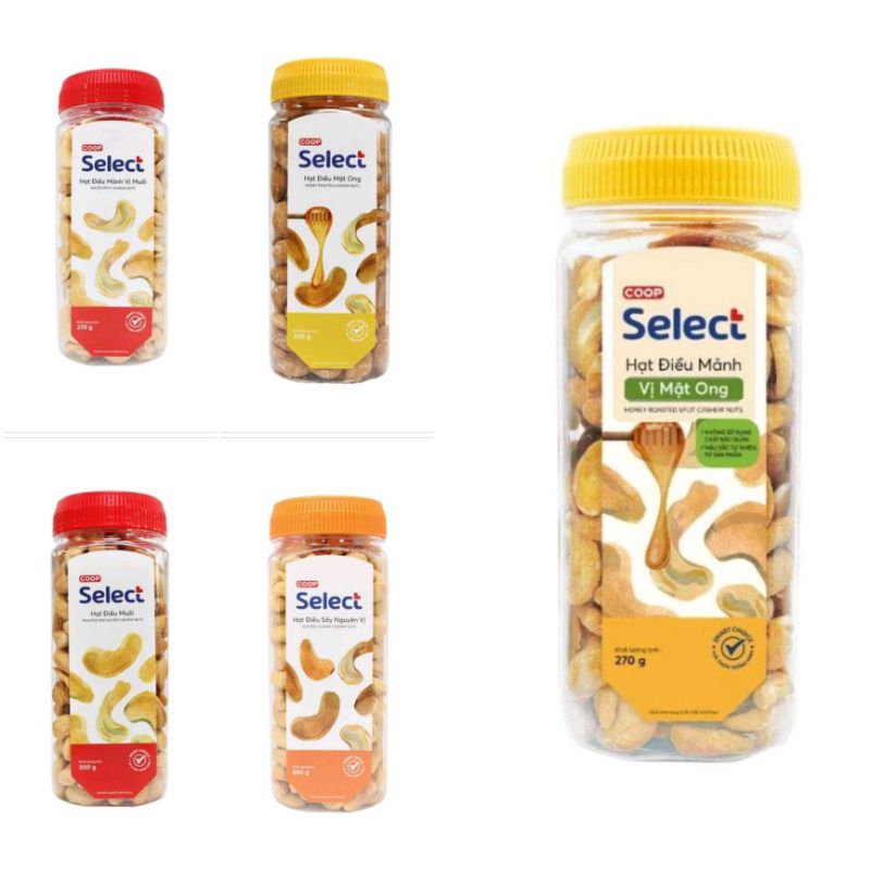 [DATE MỚI] Hạt Điều Sấy Coop Select , Cao Cấp Finest 650g - Tết