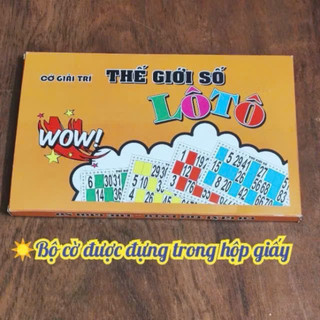 Bộ Đồ Chơi Lô Tô Giấy Và Hạt Gỗ Sắc Nét, Bingo Lotto Việt Giải Trí Ngày Tết