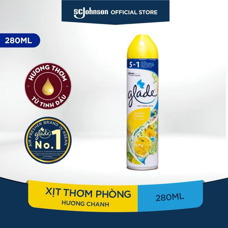 Xịt phòng Glade 280ml (Chính hãng - Nhiều mùi hương)