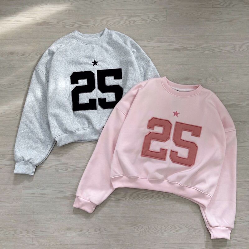 Áo sweater 25 TWENTY FIVE form rộng Boxy Top unisex nam nữ 45kg-80kg - Homies Saigon | BigBuy360 - bigbuy360.vn