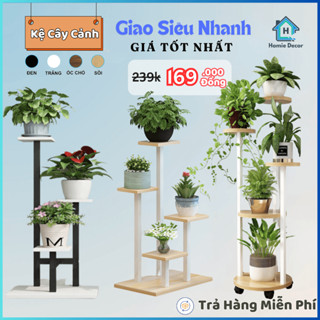 Kệ để cây cảnh 3, 4 kệ, giá để cây cảnh, kệ chậu bông hoa trang trí phòng khách, đôn để cây - Jumi