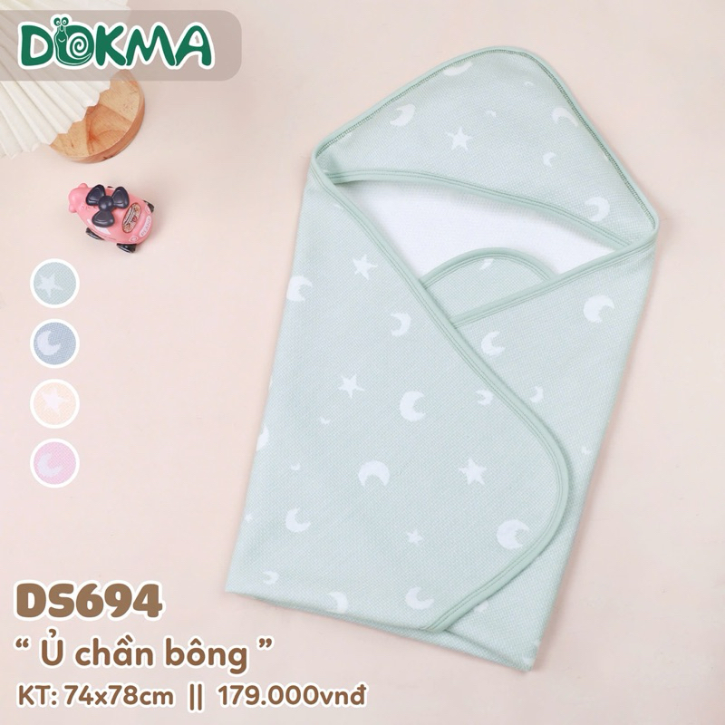 Chăn Ủ Trần Bông DOKMA  (DS 694) Dành Cho Bé Trai Và Bé Gái Chất Liệu Vải Trần Bông Mềm Và Ấm