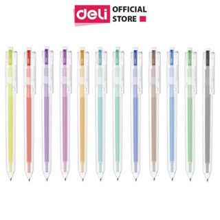  Bút Bi Nước Mực Gel Bấm Nhiều Màu 0.5mm Deli EG118 – Nhanh Khô Viết Êm – Văn phòng phẩm KOB 