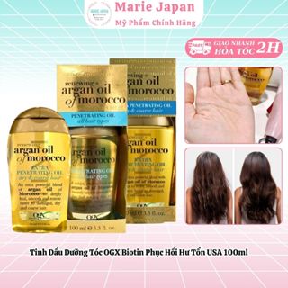 Tinh Dầu Dưỡng Tóc OGX Biotin Renewing Argan Oil Of Morocco USA  Phục Hồi Hư Tổn - 100ml