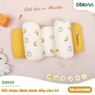  Dokma Gối chống bẹp đầu cho trẻ sơ sinh gối định hình đầu DS541  KT: 17x39cm  - LƯU Ý MÔ TẢ 