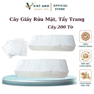 Giấy Lau Mặt Rửa Mặt Tẩy Trang Đa Năng | Cây 200 Tờ Dùng Cho Gia Đình Spa Thẩm Mỹ