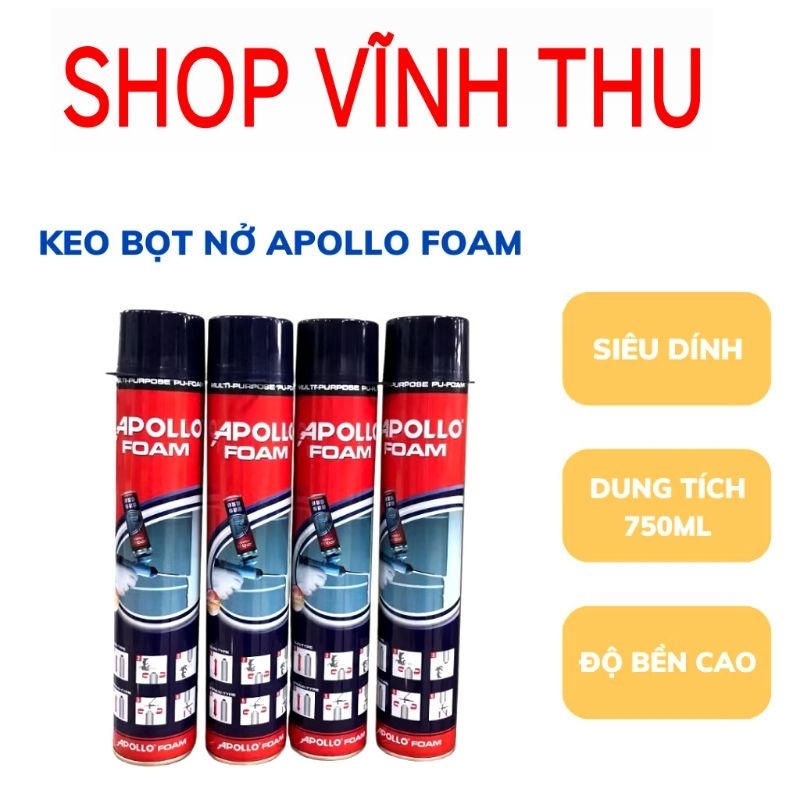 Keo bọt nở Apollo Foam dạng vòi