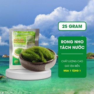 Rong Nho Tách Nước Phúc Vinh siêu rẻ túi 25 gram, MUA 1 TẶNG 1 - rong nho ngon chuẩn Nhật