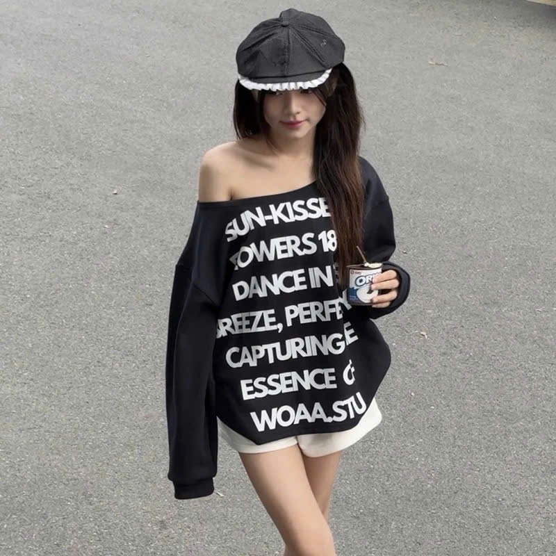 [RẺ VÔ ĐỊCH] Áo Nữ Trễ Vai Tay Dài Form Oversize Hottest Sweater - Áo Lệch Vai  ĐỦ Màu HOTTREND | BigBuy360 - bigbuy360.vn