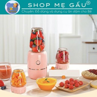 Máy Xay Đa Năng 3 Cối Thủy Tinh, 10 Lưỡi Dao Nội Địa Trung Cao Cấp Dành Cho Bé Ăn Dặm.