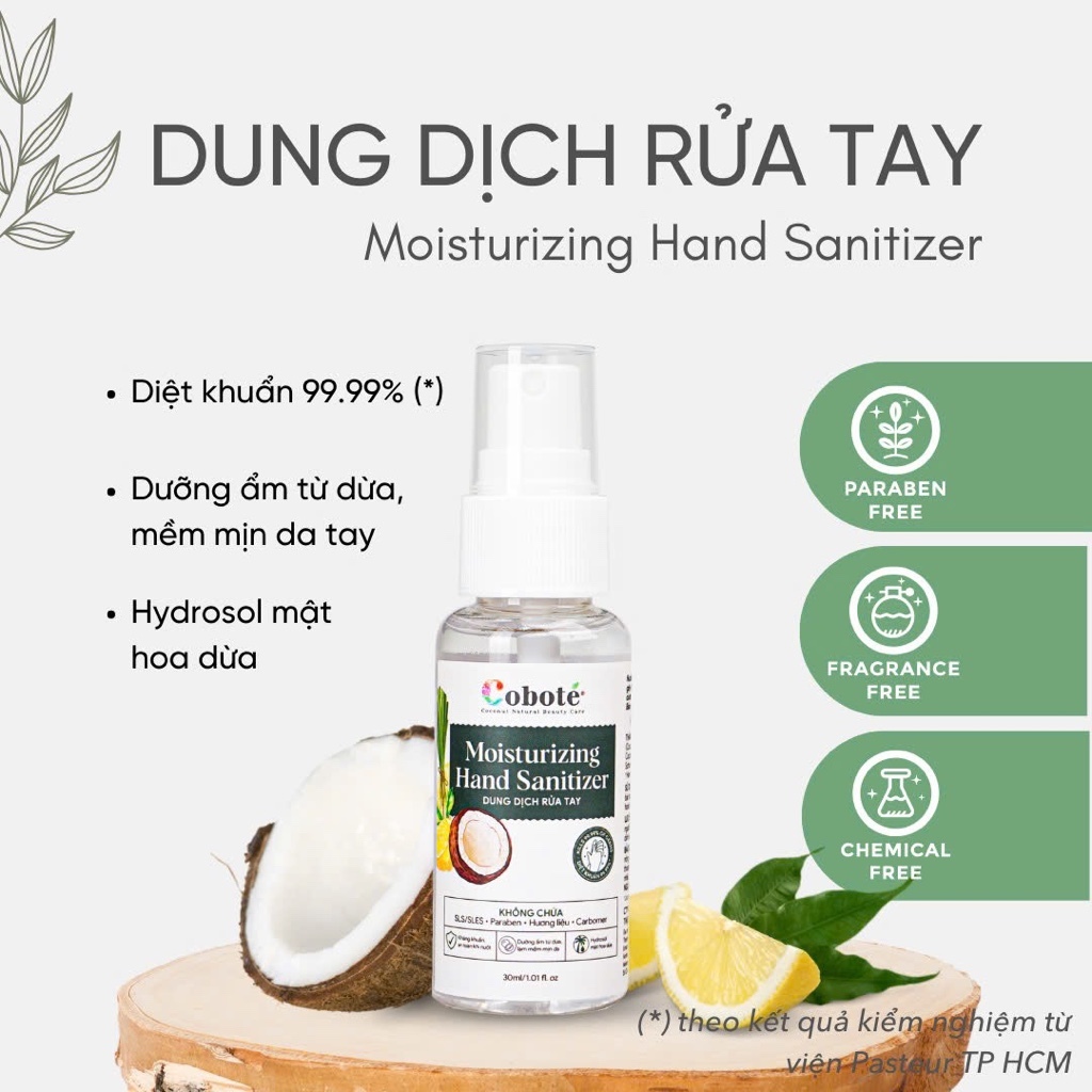 Nước rửa tay khô diệt khuẩn Cobote 30ml