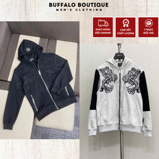 [Xu] Áo Khoác Hoodie Nam Philipp Plein Thêu Hổ Ngực Áo Siêu Nét - Áo Khoác Hoodie Nam Nữ Philipp Plein Cao Cấp