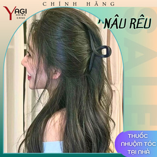  thuốc nhuộm tóc NÂU RÊU không tẩy siêu hot  tặng oxy dưỡng + găng tay + hdsd -YAGI- 