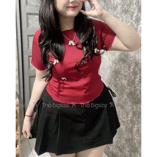 Áo Thun Bigsize Đính Nơ Phong Cách douyin Hottrend ( Thỏ Bigsize )