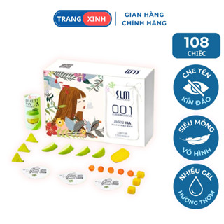 Bao cao su SLM 001 cực siêu mỏng, nhiều gel bôi trơn, nội đia Trung cao cấp - 108 bao (Có bán lẻ)