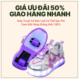 Giày Trượt Patin Có Đèn Led Sạc Pin, Bánh Xe Đôi Vô Hình Cho Bé Trai Bé Gái 6